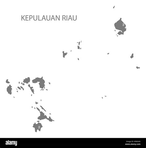 Kepulauan Riau Indonesia Map grey Stock Photo - Alamy