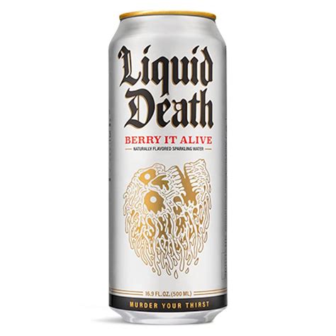 Liquid Death Flavored Sparkling Water Agave Berry It Alive 500ml ...