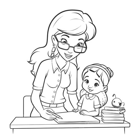 Drawing Teacher With Student at Joshua Allingham blog