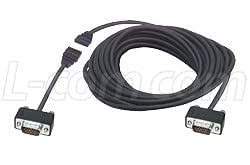 L-Com CTL3VGAMM-15TP Super Thin Plenum SVGA w/Disconnect, HD15 Male ...