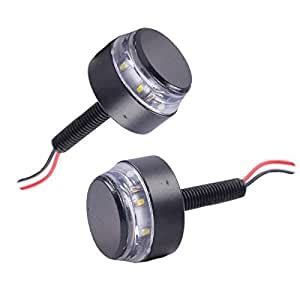Guance Motorcycle Handlebar Turn Signal Grip Bar End LED Plug Strobe ...