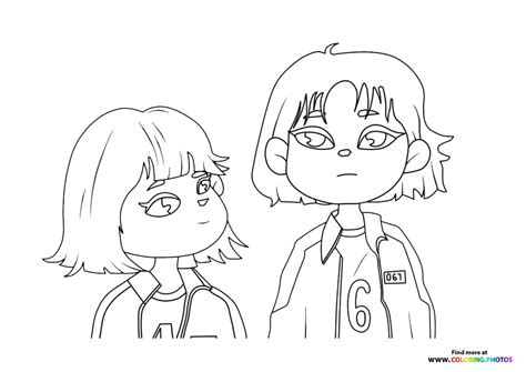 Squid game doll - Coloring Pages for kids