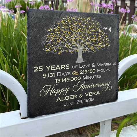 25th Wedding Anniversary Tree Gift, Anniversary Gift For Her ...