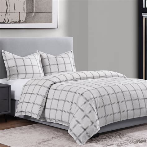 Windowpane Plaid Bedding Set | HiEnd Accents