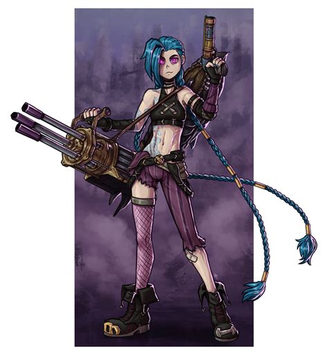 jinx and arcane jinx (league of legends and 1 more) drawn by henlp ...