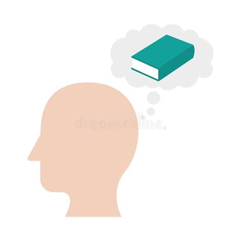 Mind Reading Brain with Book Thinking Stock Vector - Illustration of ...