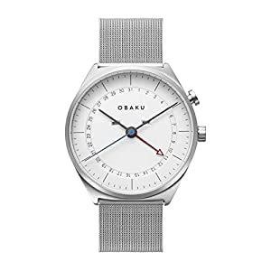 Obaku Dato Steel Analog White Dial Men's Watch-V242GMCIMC : Amazon.in ...