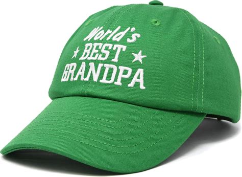 Buy DALIX Worlds Best Grandpa Dad Hat Grandfather Gift Cotton Cap ...