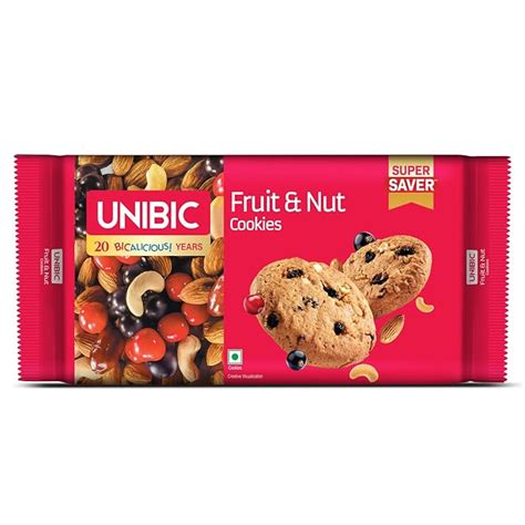 UNIBIC Fruit & Nut Cookies, 450g | weight may vary 450g/487.5g : Amazon ...