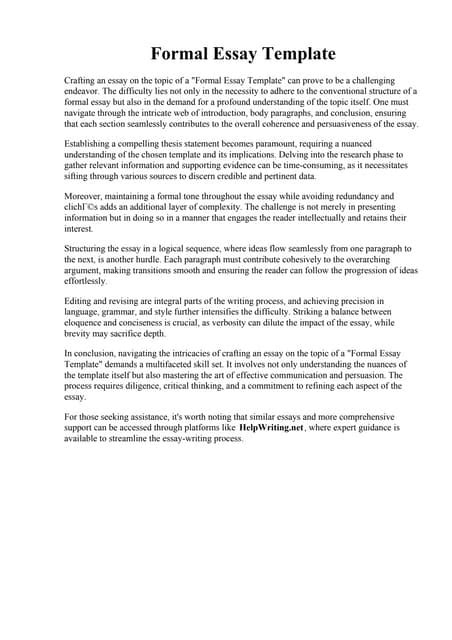 Formal Essay Example 的图像结果