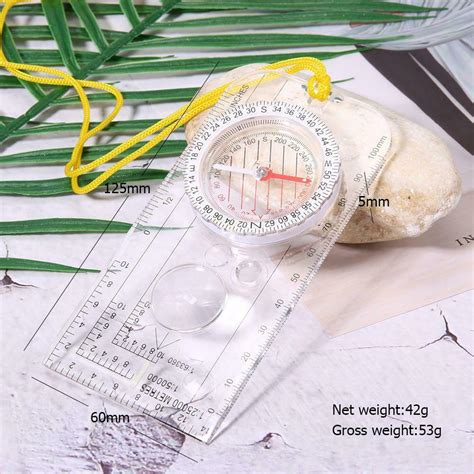 Orienteering Camping Scouts Baseplate Map Magnifying Compass Ruler Sca ...