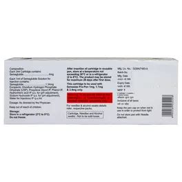 Semasize 4 mg Reusable Pen cartidge Solution for Injection 1's | Uses ...