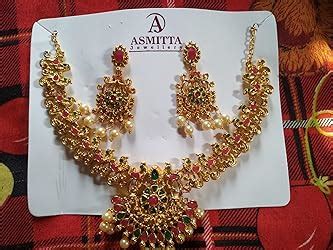 Buy Asmitta Designer Peacock Gold Plated Necklace Set For Women at ...