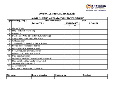 Trash Compactor Training Course Checklist 的图像结果