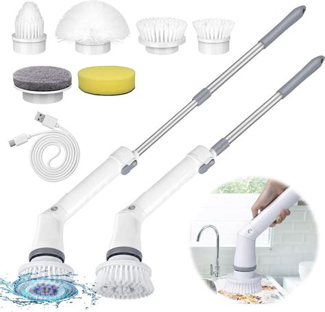 Amazon.com: Qimedo Upgrade Rechargeable Electric Scrubber for Cleaning ...