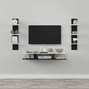 Furnifry Wooden TV Entertainment Unit/Wall Set Top Box Shelf Stand/TV ...