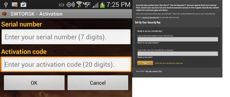 Setting Up Security Key SWTOR 的图像结果