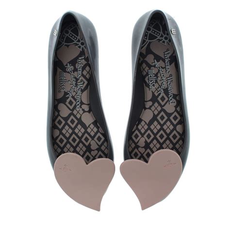 Melissa VWA + Space Love V Ad Dark Grey Ballet Flats - 4.5 UK (37 EU ...