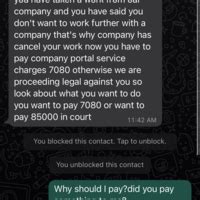 Worktrust.in — Blackmailing me to pay cash