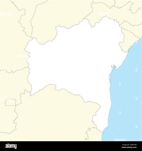 Location map of Bahia is a state of Brazil with neighbour state and country Stock Vector Image ...