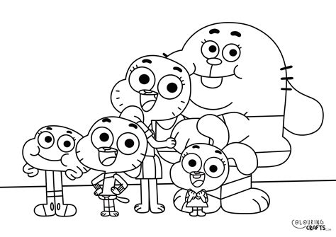Amazing World Of Gumball Colouring Page 2 - Colouring Crafts
