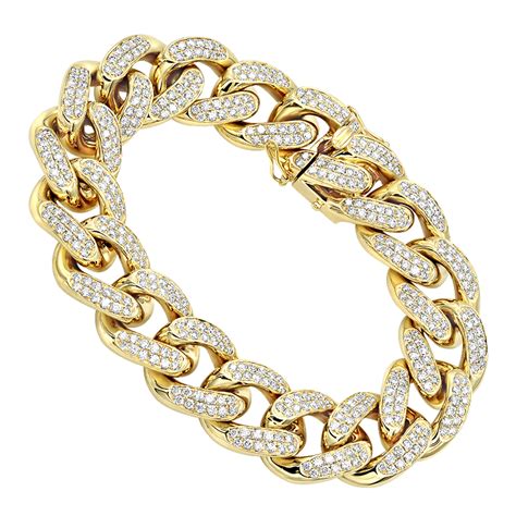 Gold Chain Bracelet With Diamonds