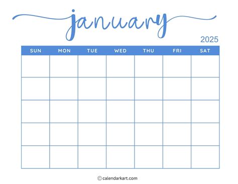 Free January 2025 Calendar To Print Printable | Printable Calendar