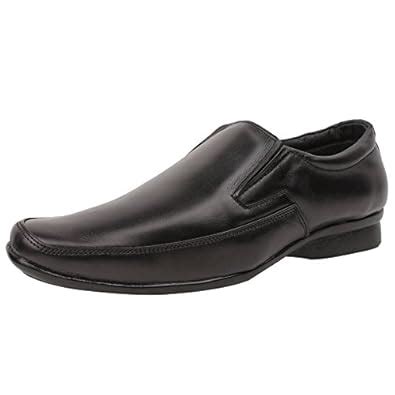 Buy FEETEX Men Leather Slip-On Formal Loafer (Black,AI2253-6, Size-6 ...