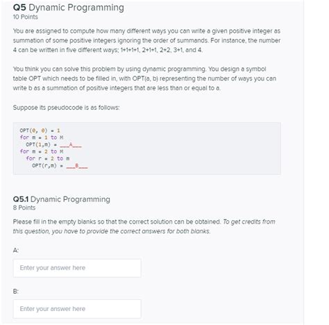 Image result for Dynamic Programming Questions