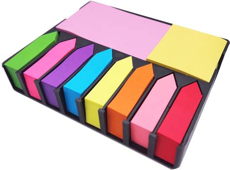 UCRAVO Sticky Notes Set Colored Self-Adhesive Notes Bundle Set ...