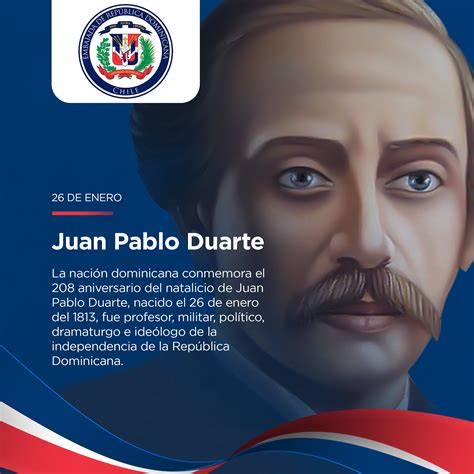La nación Dominicana conmemora el 208 natalicio de Juan Pablo Duarte ...