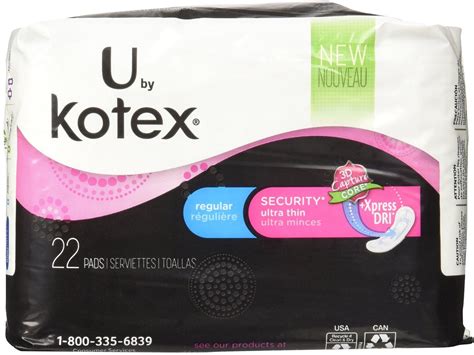 2 Pack - Kotex Ultra Thin Pads Regular Unscented 22 Each - Walmart.com