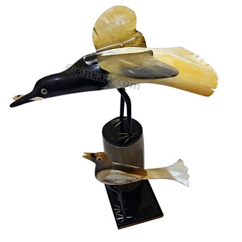 Buy Online Horn work : Bird with Chick on a Tree Stand- Ritikart.com