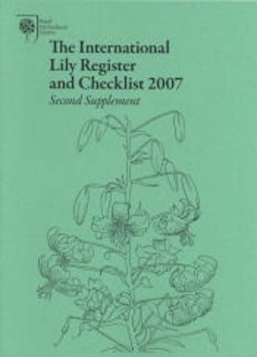 Buy The International Lily Register and Checklist Second Supplement ...