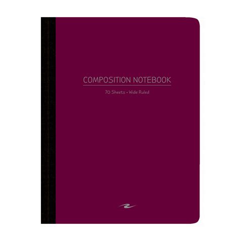 Flexible Poly Cover Composition Book, Wide Ruled, 9.75" x 7.5", 70 ...