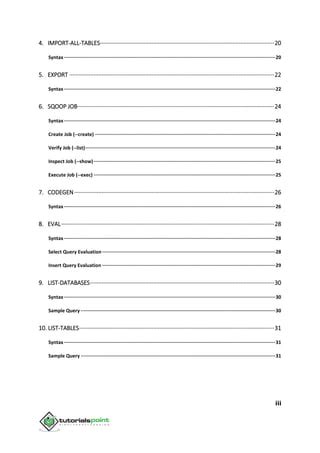 Image result for Sqoop Tutorial PDF