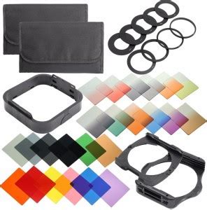 Akoo Camera Lens Filters Kit: Complete 24 Piece Square Color Filters ...