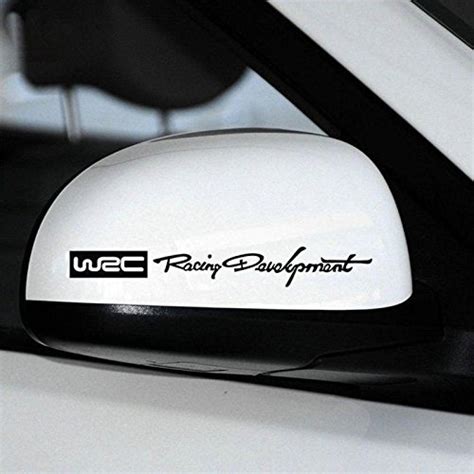 Bhagatshop WRC Racing devlopment Sides Mirror car Sticker (Black) 14 ...