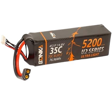 14.8v 5200mah 35C 4S1P Bonka Lipo Battery - High Quality