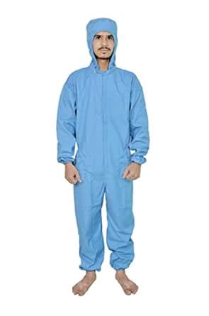 Jannat Unisex Terri Cotton Coverall Gown (JI4-2_Blue_M) : Amazon.in ...