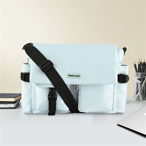 Buy Online Fastrack Silver Grey Messenger Sling Bag for Girls ...