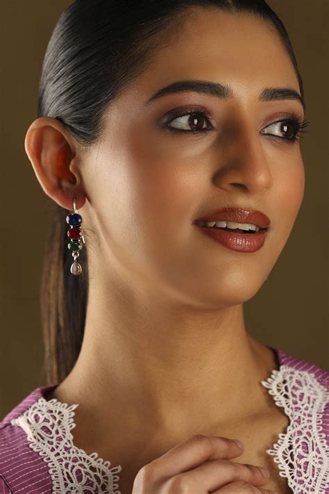 Buy Multicolour Oxidised Brass Studded Drop Earrings Online at Biba India