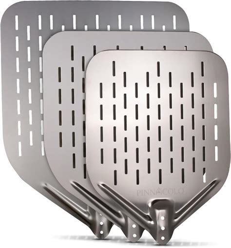 Amazon.com: Pinnacolo 16 Inch Perforated Aluminum Pizza Peel with ...