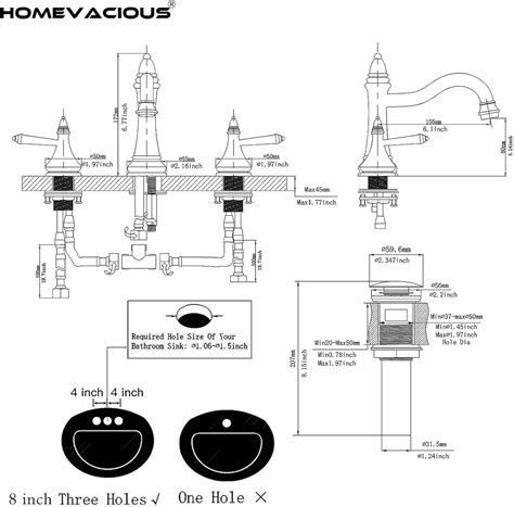 Buy Widespread Bathroom Faucet Oil Rubbed Bronze Antique 2-Handle Sink ...