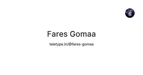 Fares Gomaa — Teletype