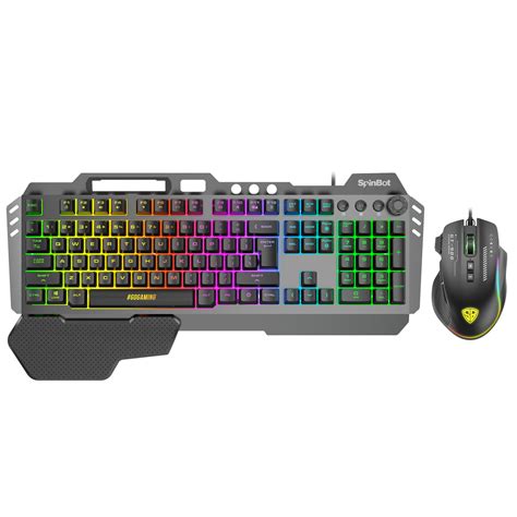 SpinBot Rage K20 Gaming Keyboard & Clutch GT900 Mouse Combo | RGB Back