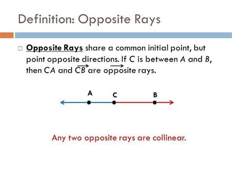 46. What are opposite rays? Explain with the help of a diagram ...