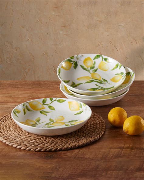 Mikasa Lemons Pasta Bowls, Set of 4 | Horchow