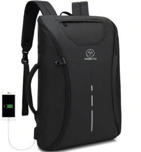 VEBETO 360 Degree Open Anti Theft Backpack Briefcase Inbuilt USB ...