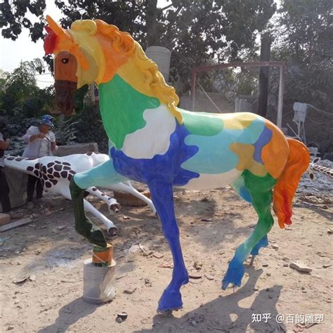 玻璃钢彩绘马雕塑，彩绘动物雕塑加工厂 - 知乎